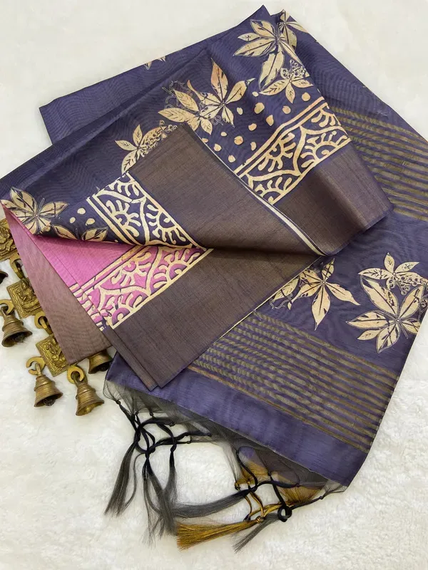 Multicolor_Tussar_Silk_Digital_Print_Saree_For_Women