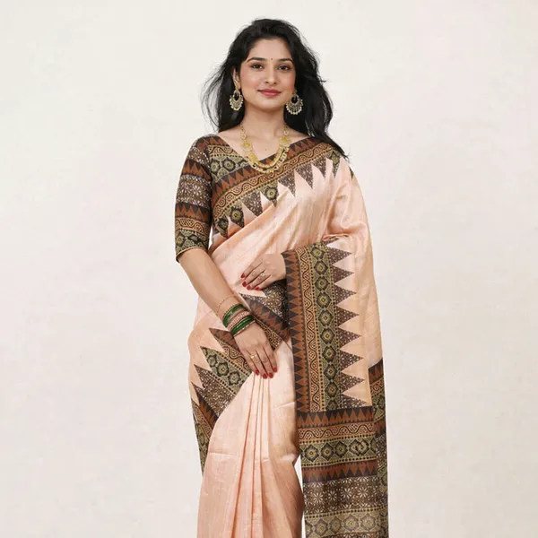 Black_Tussar_Silk_Digital_Print_Saree_For_Women