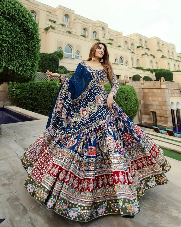 BLUE_AND_RED_LEHNGHA_WITH_BLUE_DUPATTA_REAL_MIRROR_WORK_LEHENGHA_CHOLI
