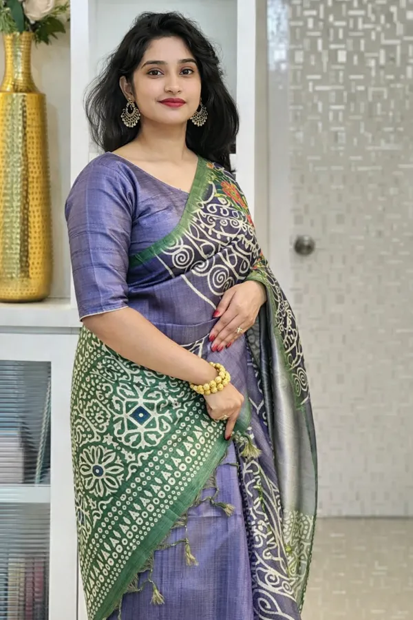 Purple_Tussar_Silk_Digital_Print_Saree_For_Women