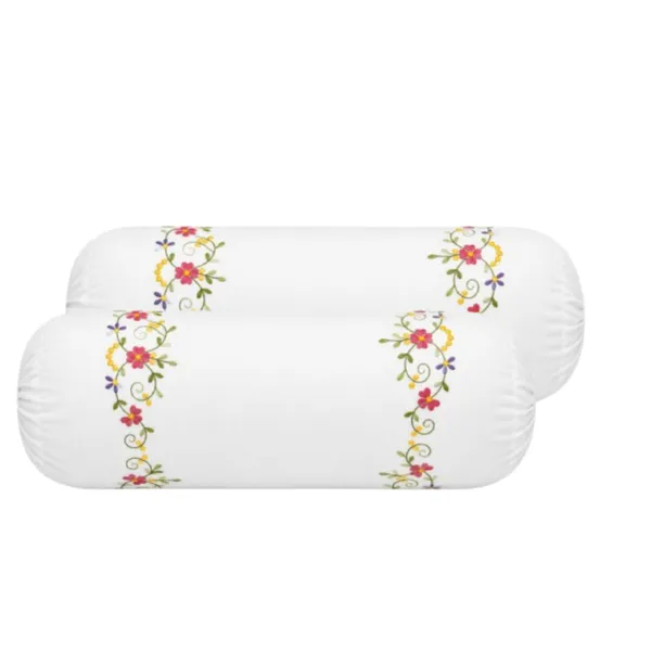 Pack_Of_2_White_Cotton_Embroidered_Pink_Scarlet_Bolster_Cover