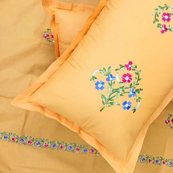 Pack_Of_1_Mustard_Cotton_Embroidered_Khoobsurat_Bedsheet_Double_Bed