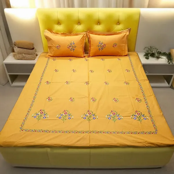 Pack_Of_1_Mustard_Cotton_Embroidered_Khoobsurat_Bedsheet_Double_Bed