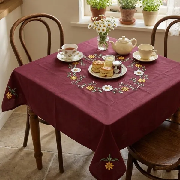 2_Seater_Maroon_Cotton_Embroidered_Majesty_Table_Cloth