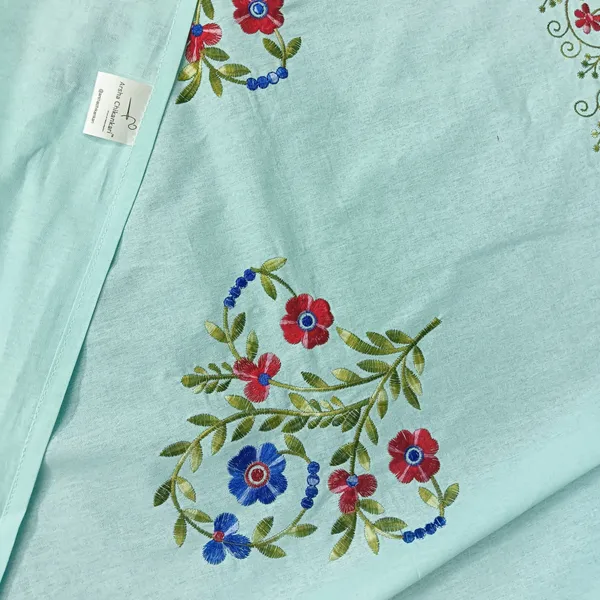 Pack_Of_1_Sea_Green_Cotton_Embroidered_Sobuj_Bedsheet_Double_Bed