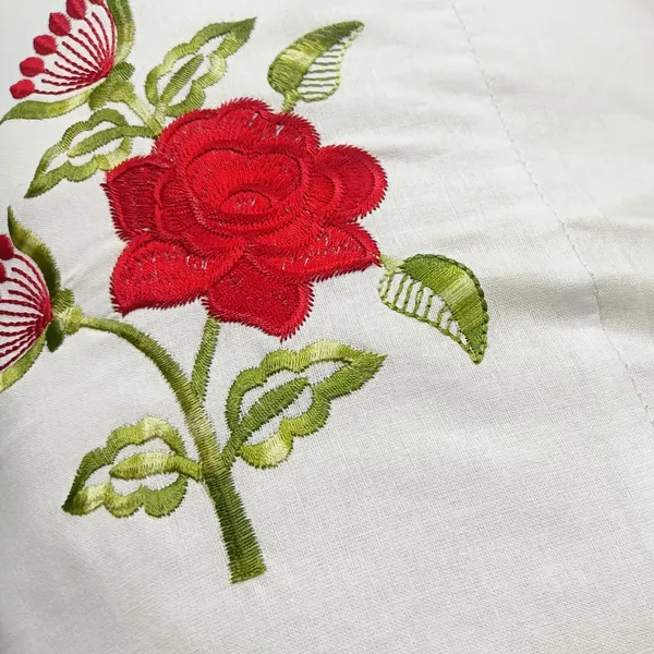 Pack_Of_1_White_Cotton_Embroidered_Red_Rose_Bolster_Cover