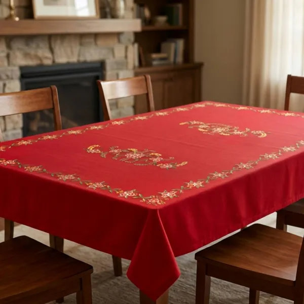 4_Seater_Red_Cotton_Embroidered_Gharana_Table_Cloth