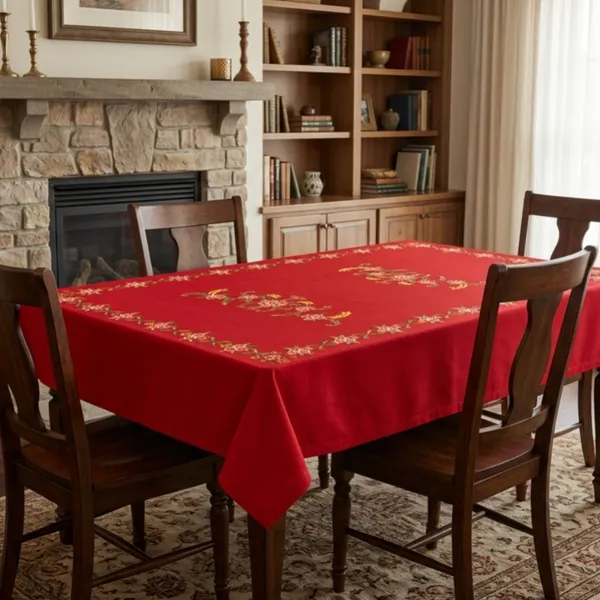 4_Seater_Red_Cotton_Embroidered_Gharana_Table_Cloth