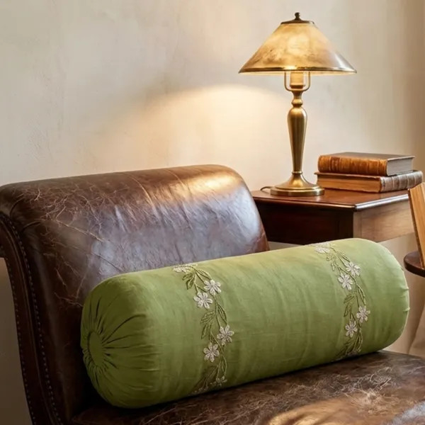 Pack_Of_1_Green_Cotton_Embroidered_Sajawat_Bolster_Cover