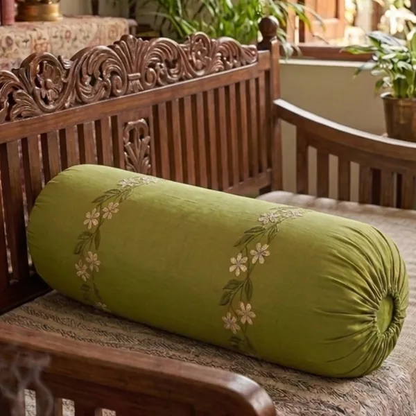 Pack_Of_1_Green_Cotton_Embroidered_Sajawat_Bolster_Cover