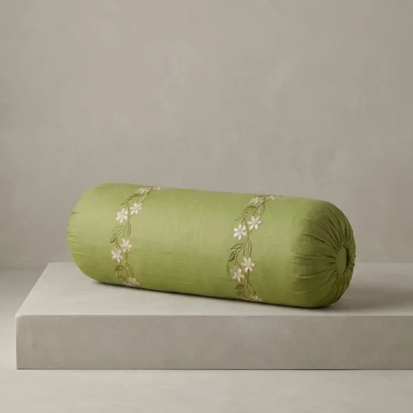 Pack_Of_1_Green_Cotton_Embroidered_Sajawat_Bolster_Cover