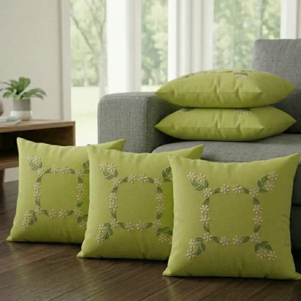 Pack_Of_4_Green_Cotton_Embroidered_Sajawat_Cushion_Cover