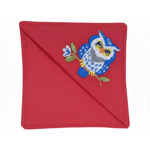 Pack_Of_1_Red_Cotton_Embroidered_Owl_Bookmark_Bookmark