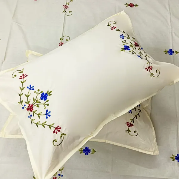 Pack_Of_1_Cream_Cotton_Embroidered_Sukoon_Bedsheet_Double_Bed