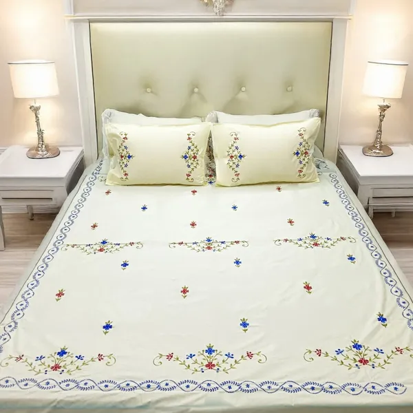 Pack_Of_1_Cream_Cotton_Embroidered_Sukoon_Bedsheet_Double_Bed
