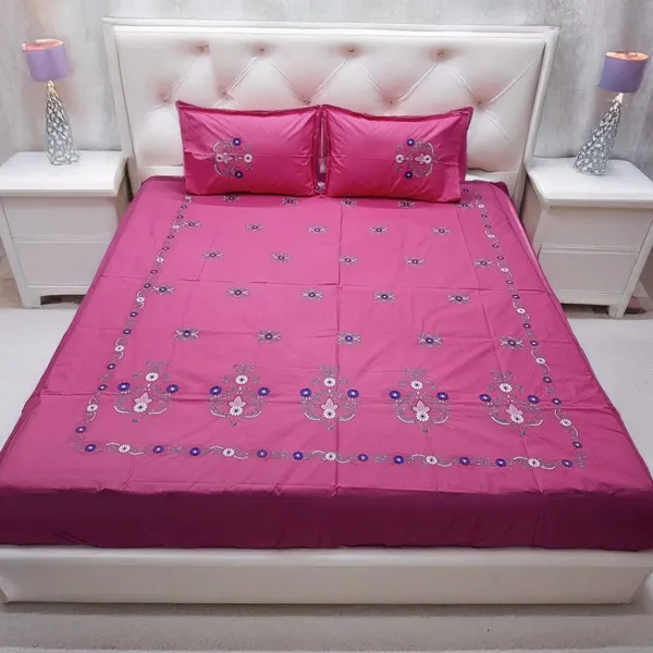 Pack_Of_1_Pink_Cotton_Embroidered_Rajkumari_Bedsheet_Double_Bed