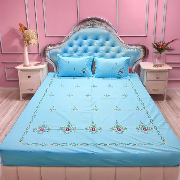 Pack_Of_1_Sky_Blue_Cotton_Embroidered_Akashi_Bedsheet_Double_Bed