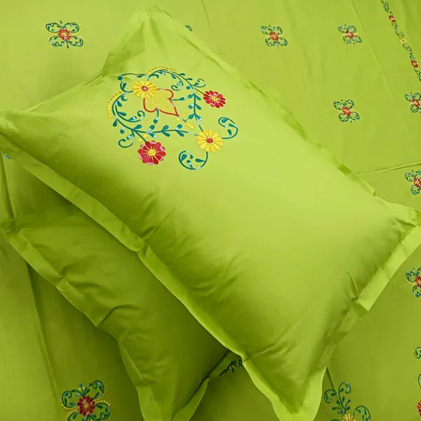 Pack_Of_1_Green_Cotton_Embroidered_Rajkumar_Bedsheet_Double_Bed