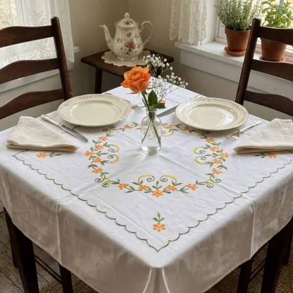 2_Seater_Square_White_Cotton_Embroidered__Rangoli_Table_Cloth