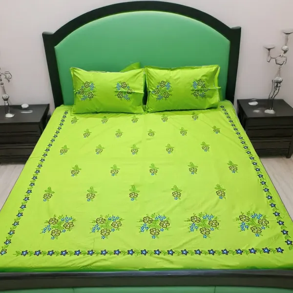 Pack_Of_1_Green_Cotton_Embroidered_Hariyali_Bedsheet_Double_Bed