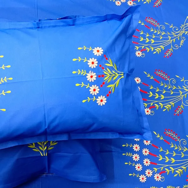 Pack_Of_1_Blue_Cotton_Embroidered_Neela_Guldasta_Bedsheet_Double_Bed