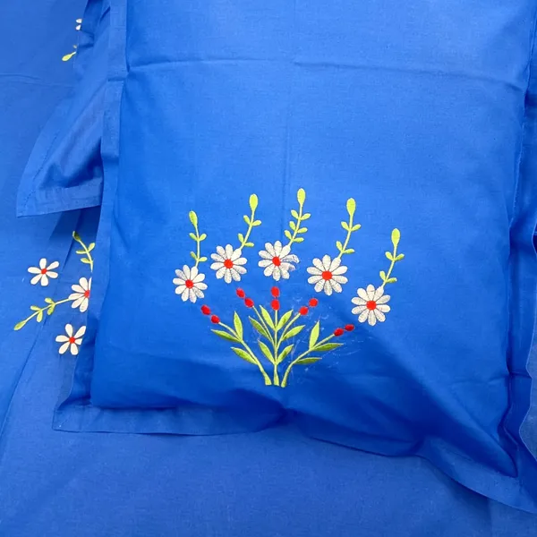Pack_Of_1_Blue_Cotton_Embroidered_Neela_Guldasta_Bedsheet_Double_Bed