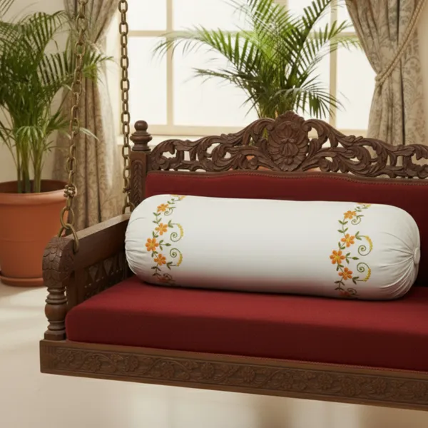 Pack_Of_1_White_Cotton_Embroidered_Rangoli_Bolster_Cover