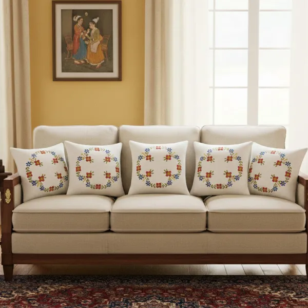 Pack_Of_4_White_Cotton_Embroidered_Aangan_Cushion_Cover