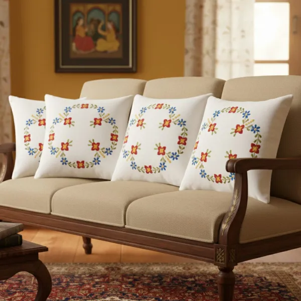 Pack_Of_4_White_Cotton_Embroidered_Aangan_Cushion_Cover