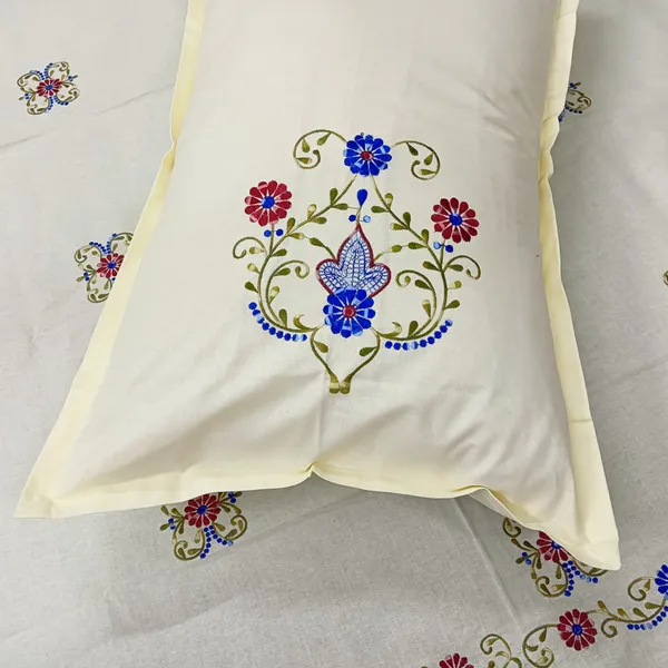 Pack_Of_1_Cream_Cotton_Embroidered_Mehek_Bedsheet_Double_Bed