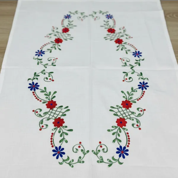 4_Seater_White_Cotton_Embroidered__Scarlet_Table_Cloth