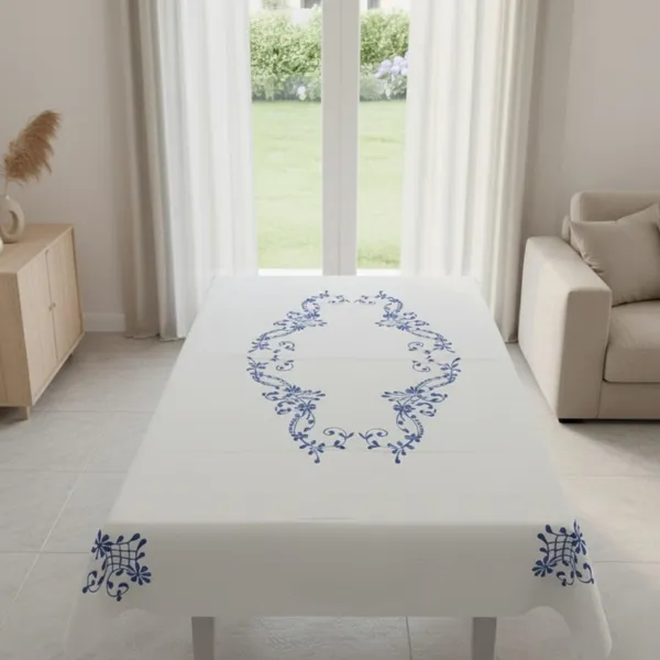 4_Seater_White_Cotton_Embroidered_Diamond_Table_Cloth