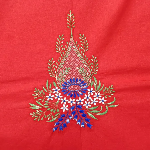 Pack_Of_1_Red_Cotton_Embroidered_Gulnaar_Bedsheet_Double_Bed