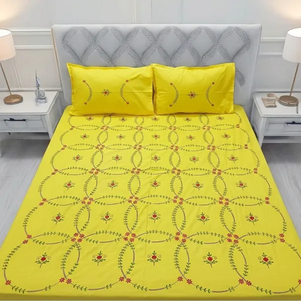 Pack_Of_1_Yellow_Cotton_Embroidered_Basanti_Bedsheet_Double_Bed