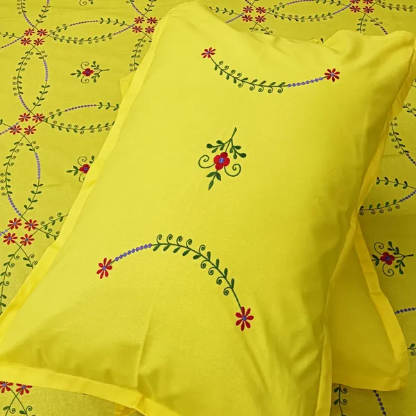 Pack_Of_1_Yellow_Cotton_Embroidered_Basanti_Bedsheet_Double_Bed