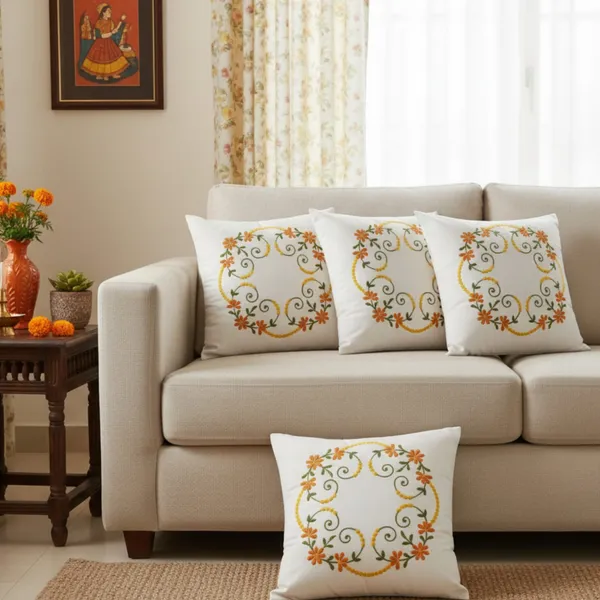 Pack_Of_5_White_Cotton_Embroidered_Rangoli_Cushion_Cover