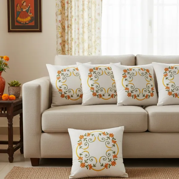 Pack_Of_5_White_Cotton_Embroidered_Rangoli_Cushion_Cover