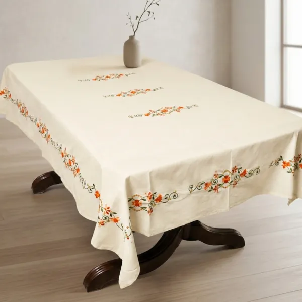 6_Seater_Cream_Cotton_Embroidered_Seher_Table_Cloth