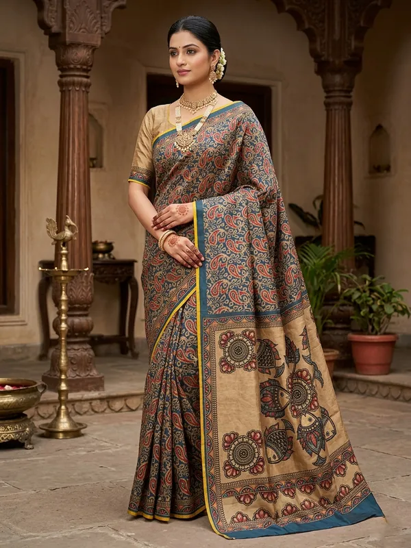 Traditional_Hand-Painted_Pallu_&_Geometric_Prints