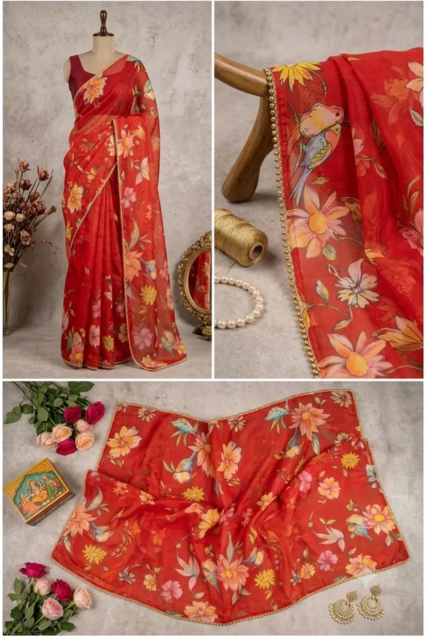 Scarlet_Red_Floral_&_Songbird_Georgette_Saree