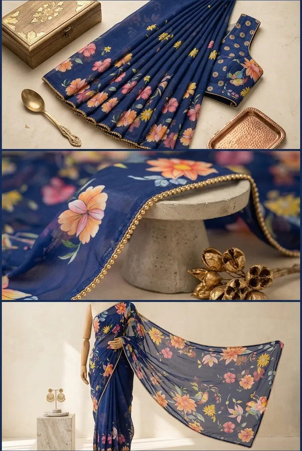Deep_Navy_Blue_Floral_&_Songbird_Georgette_Saree