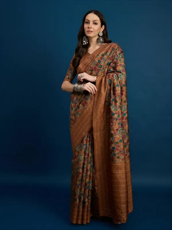 The_KATHAKARI_Designer_Kozi_Silk_Saree