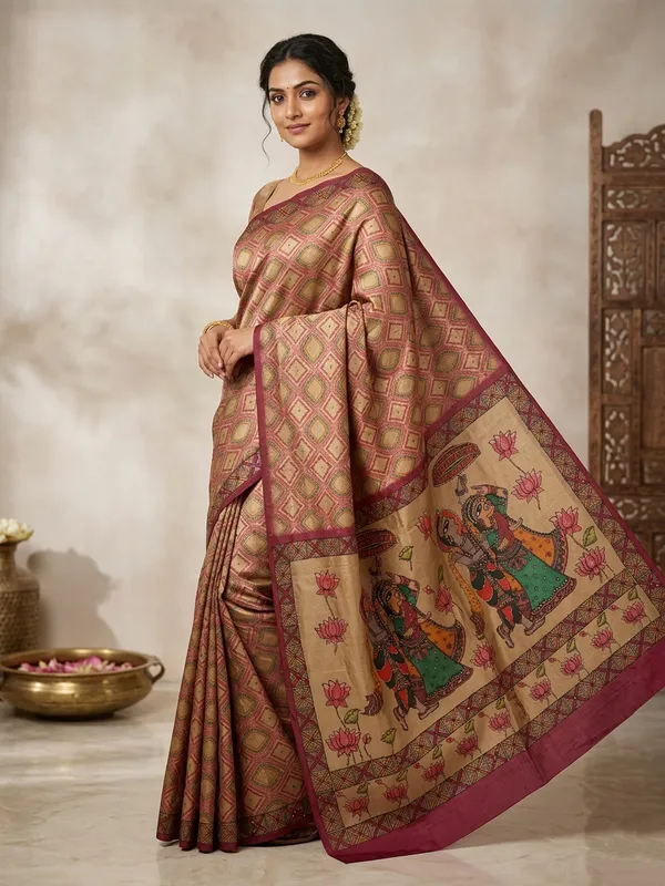 Traditional_Hand-Painted_Pallu_&_Geometric_Prints