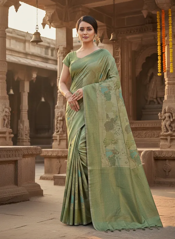 Regal_Sage_Green_Art_Silk_Saree