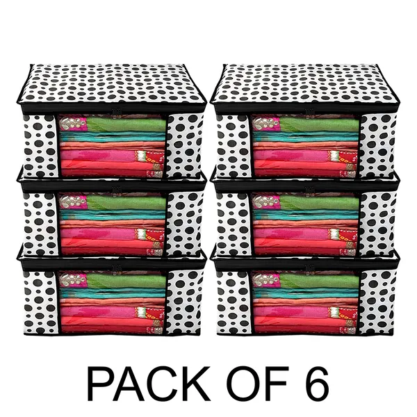 Large_Foldable_Clothes_Storage_Organizer_Bag_With_Zipper_&_Front_Window_|_Dustproof_Blanket,_Saree_&_Quilt_Storage_Box_For_Wardrobe_(Pack_Of_6)