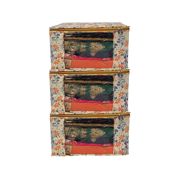 Multipurpose_Foldable_Clothes_Storage_Organizer_With_Front_Window_|_Multicolor_Printed_Saree,_Blanket_&_Garment_Storage_Bag_For_Wardrobe_|_Saree_Cover_Storage_Box_For_Clothes_With_Premium_Quality_Non_Woven_Combo_Offer_Saree_Organizer_For_Wardrobe/Organizers_For_Clothes/Saree_Cover_|_Saree_Bags_Saree_Covers_For_Storage,_Wardrobe_Organiser_|_Foldable_Saree_Clothes_Storage_Bag_Wardrobe_(Pack_Of_3)