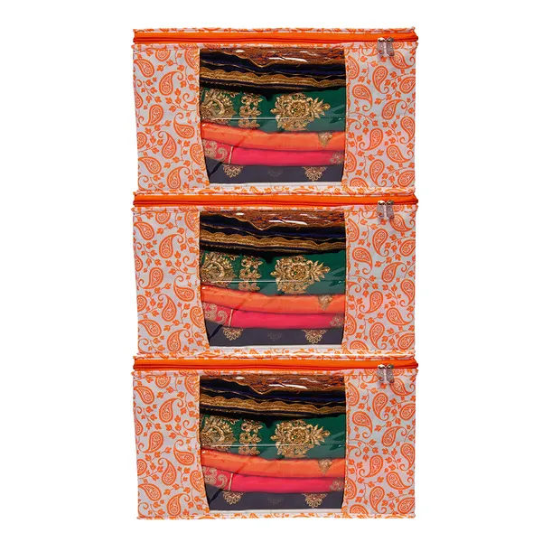 Paisley_Printed_Foldable_Storage_Bag_With_Zipper_Window_|_Large_Clothes_&_Blanket_Organizer_For_Wardrobe_(Pack_Of_3)