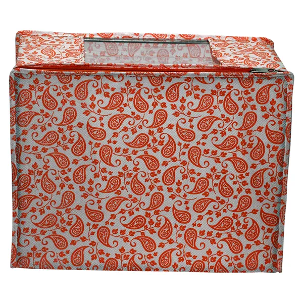 Paisley_Printed_Foldable_Storage_Bag_With_Zipper_Window_|_Large_Clothes_&_Blanket_Organizer_For_Wardrobe_(Pack_Of_3)