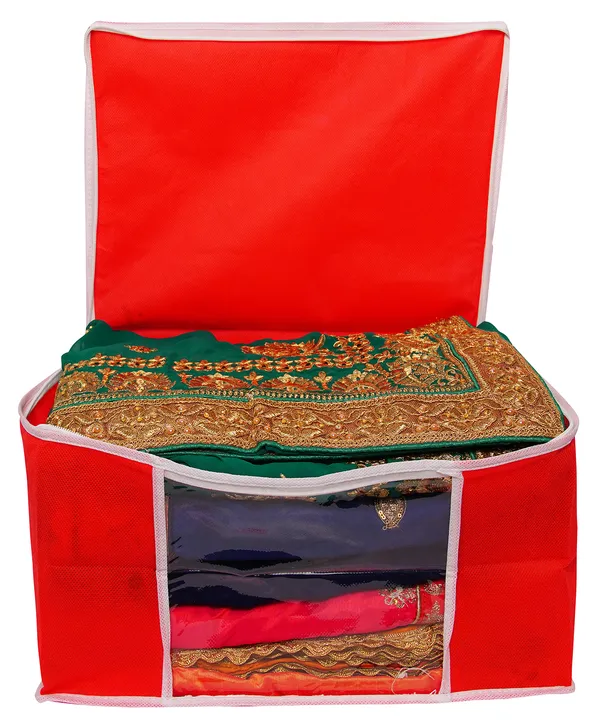 Premium_Foldable_Wardrobe_Storage_Bag_With_Transparent_Window_&_Zipper_|_Clothes,_Saree,_Blanket_&_Quilt_Organizer_Box_(Pack_Of_3)