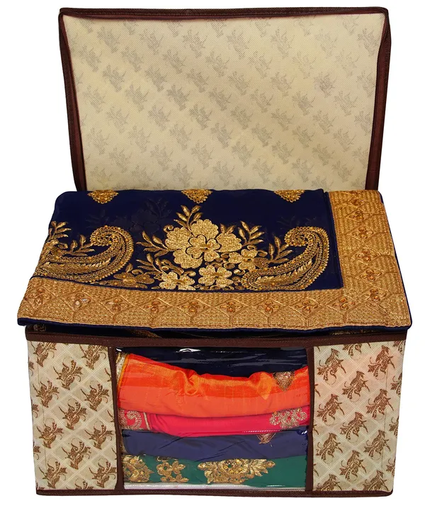 Premium_Printed_Clothes_Storage_Bag_With_Clear_Window_&_Zipper_|_Foldable_Wardrobe_Organizer_For_Saree,_Blanket_&_Bedding_|_Saree_Cover_Storage_Box_For_Clothes_With_Premium_Quality_Non_Woven_Combo_Offer_Saree_Organizer_For_Wardrobe/Organizers_For_Clothes/Saree_Cover_|_Foldable_Premium_Print_Saree_Cover_Set_|_Foldable_Saree_Clothes_Storage_Bag_Wardrobe_(Pack_Of_12)